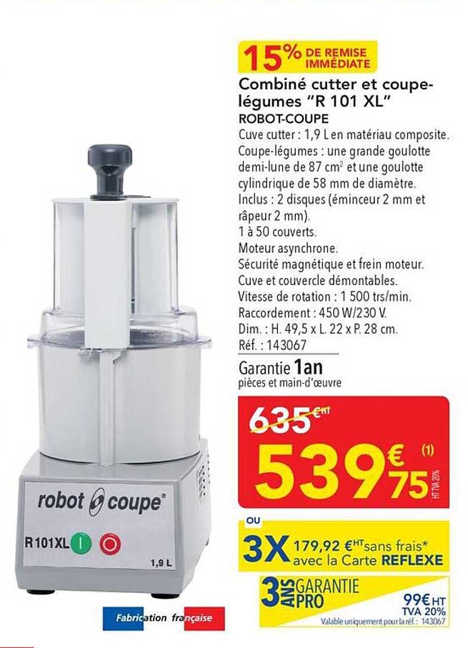 Combiné cutter et coupe-légumes “R 101 XL”