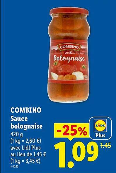 COMBINO Sauce bolognaise