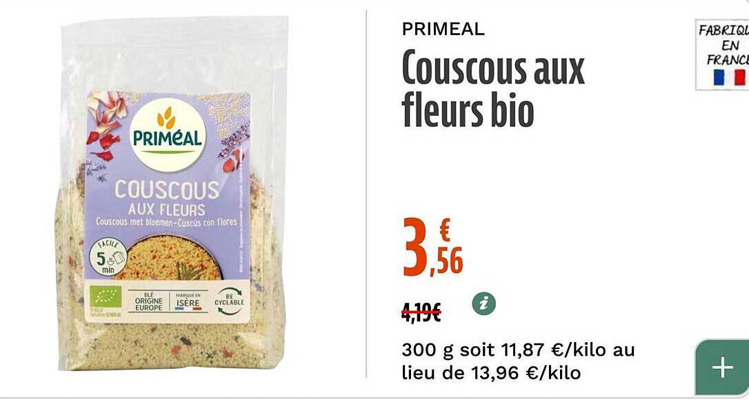 Couscous aux fleurs bio