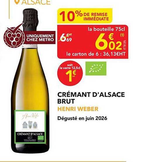 CRÉMANT D'ALSACE BRUT HENRI WEBER