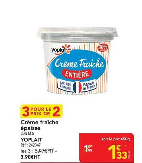 Crème fraîche épaisse 30% M.G. YOPLAIT