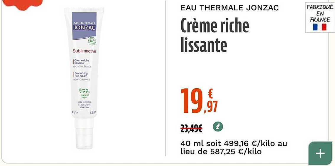 Crème riche lissante
