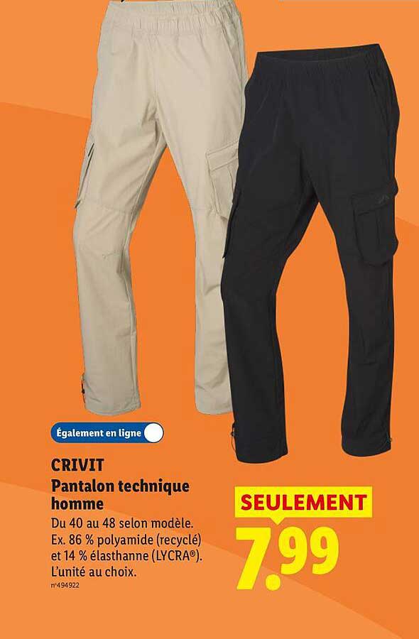 CRIVIT Pantalon technique homme