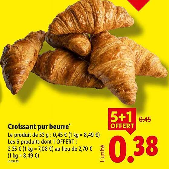 Croissant pur beurre*