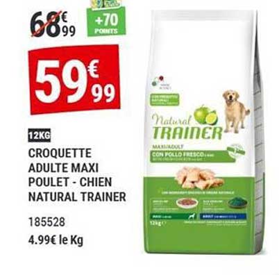 CROQUETTE ADULTE MAXI POULET - CHIEN NATURAL TRAINER