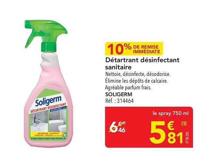 Détartrant désinfectant sanitaire