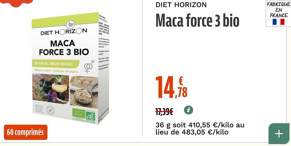 DIET HORIZON Maca force 3 bio