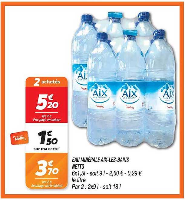 EAU MINÉRALE AIX-LES-BAINS NETTO