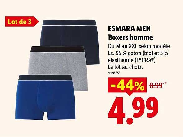 ESMARA MEN Boxers homme