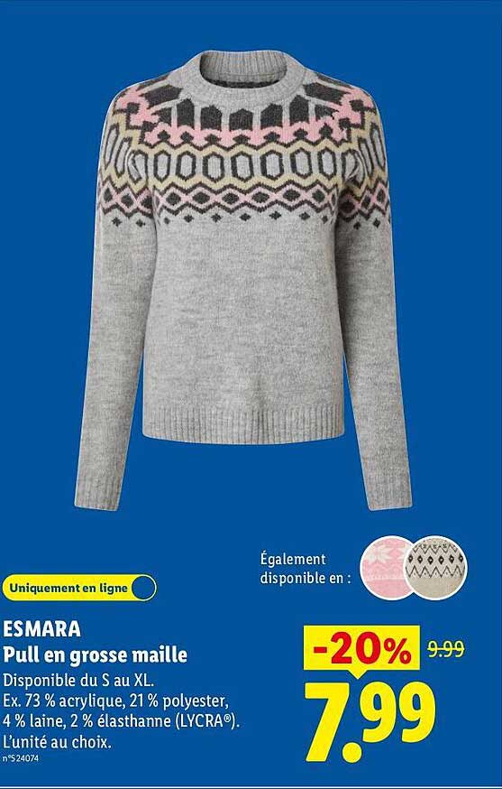 ESMARA Pull en grosse maille
