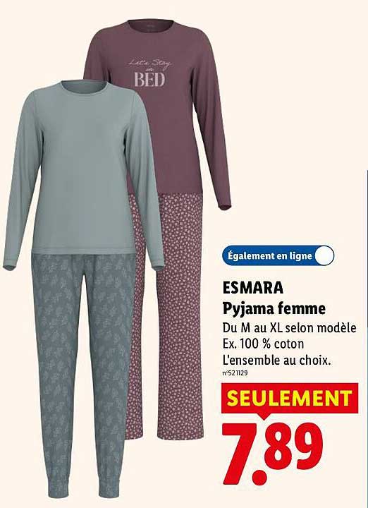 ESMARA Pyjama femme