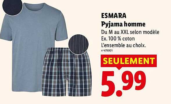 ESMARA Pyjama homme