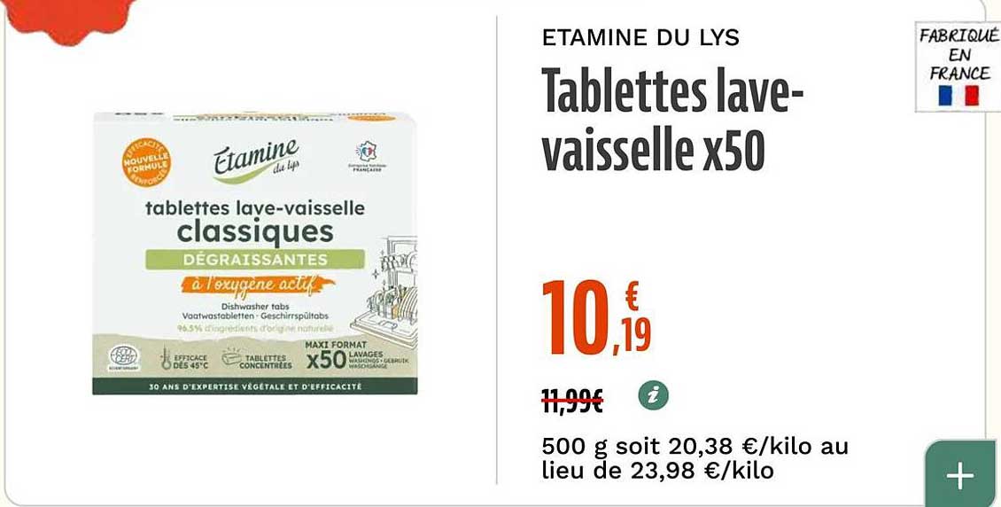ETAMINE DU LYS Tablettes lave-vaisselle x50