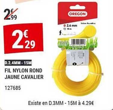 FIL NYLON ROND JAUNE CAVALIER