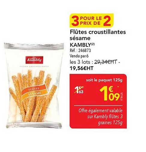 Flûtes croustillantes sésame KAMBLY