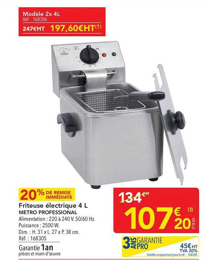 Friteuse électrique 4 L METRO PROFESSIONAL