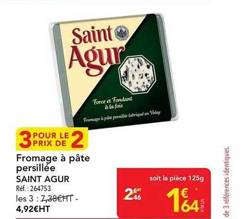 Fromage à pâte persillée SAINT AGUR