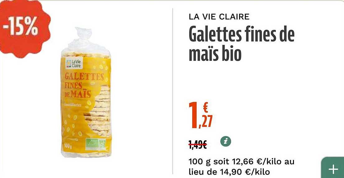 Galettes fines de maïs bio