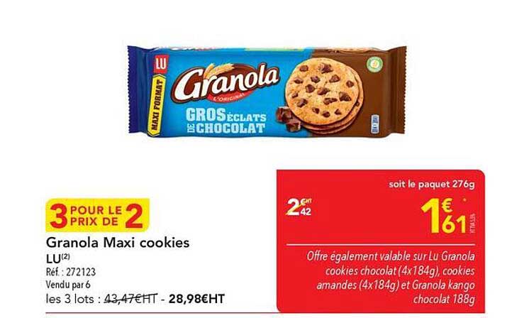 Granola Maxi cookies LU