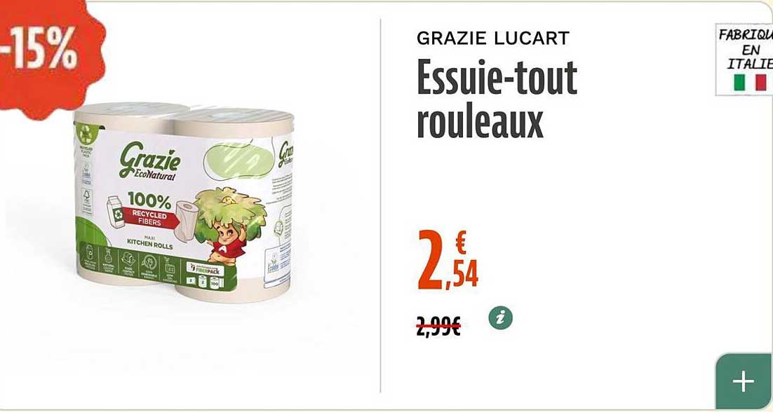 GRAZIE LUCART Essuie-tout rouleaux