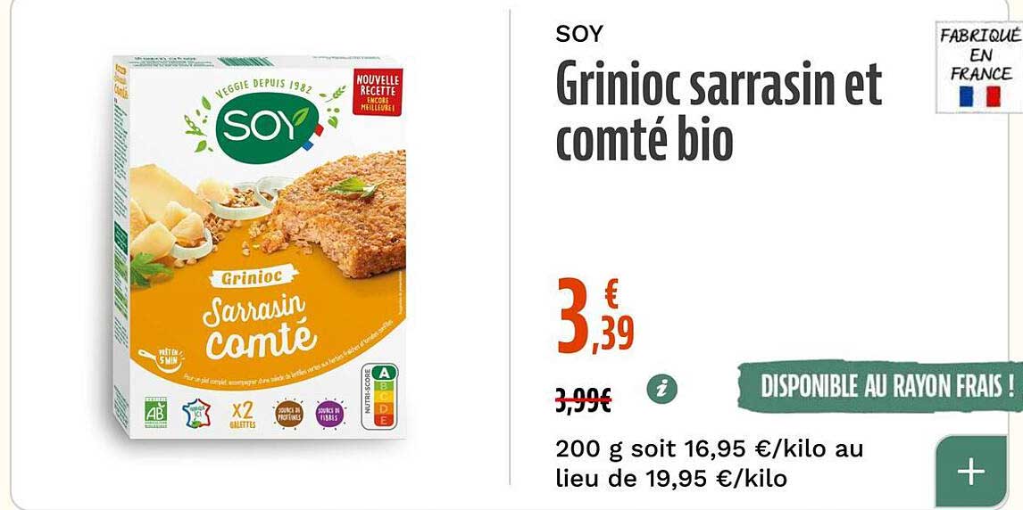 Grinioc sarrasin et comté bio
