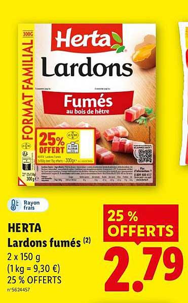 HERTA Lardons fumés