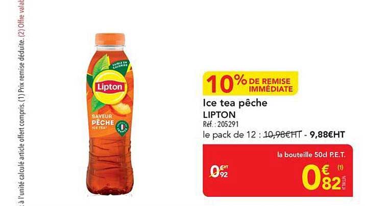 Ice tea pêche LIPTON