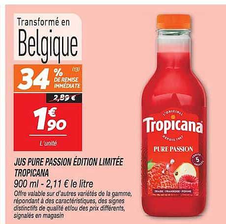 JUS PURE PASSION ÉDITION LIMITÉE TROPICANA