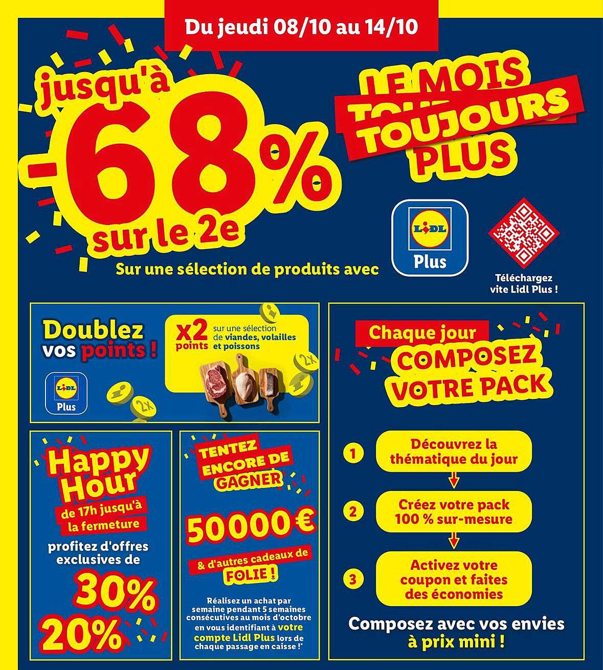 jusqu'à 68% sur le 2e