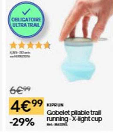 KIPRUN Gobelet pliable trail running - X-light cup