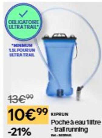 KIPRUN Poche à eau 1 litre - trail running