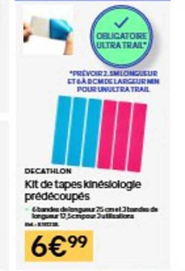 Kit de tapes kinésiologie prédécoupés