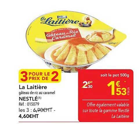 La Laitière gâteau de riz au caramel NESTLÉ(1)