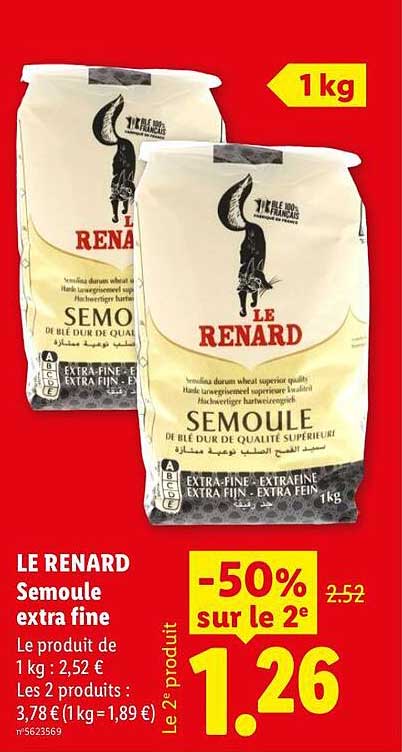 LE RENARD Semoule extra fine