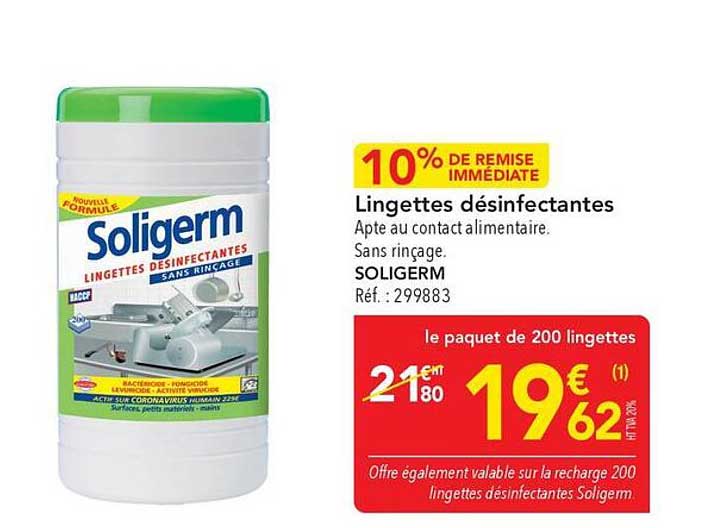 Lingettes désinfectantes