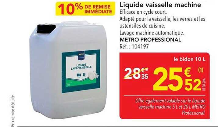 Liquide vaisselle machine