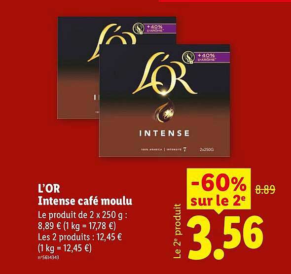 L'OR Intense café moulu