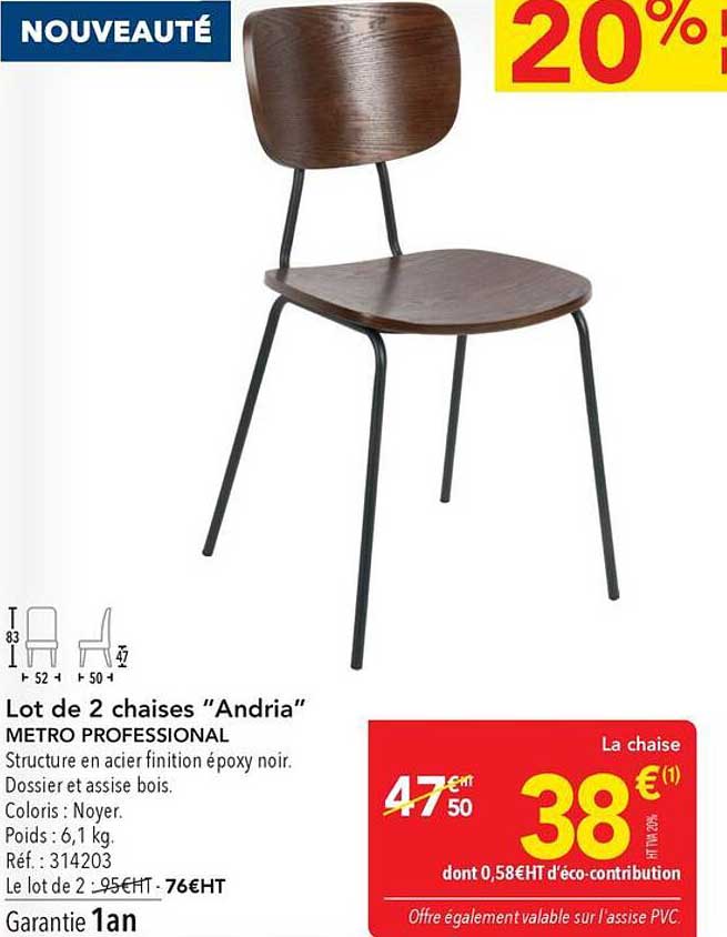 Lot de 2 chaises “Andria”