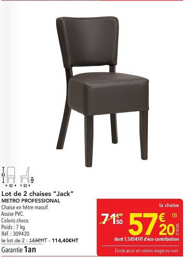 Lot de 2 chaises “Jack”