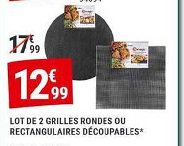 LOT DE 2 GRILLES RONDES OU RECTANGULAIRES DÉCOUPABLES*