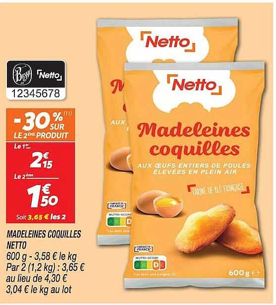 MADELEINES COQUILLES NETTO