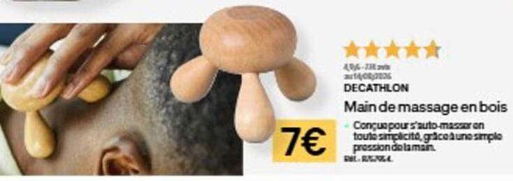 Main de massage en bois