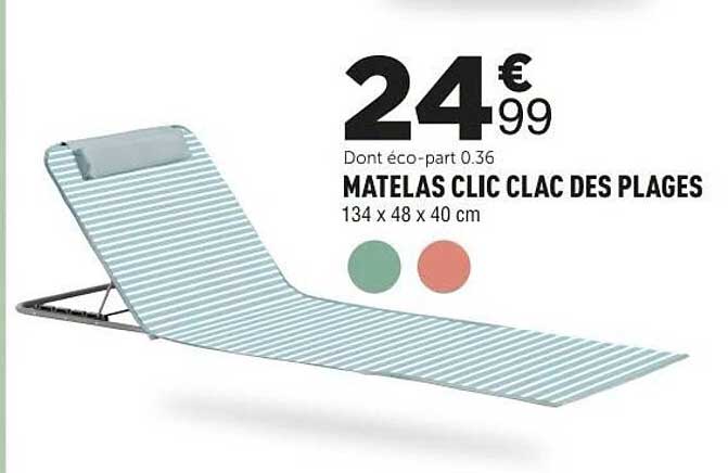 MATELAS CLIC CLAC DES PLAGES