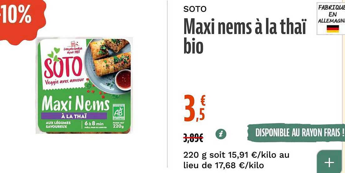 Maxi nems à la thaï bio