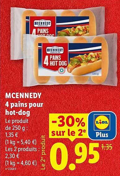 MCENNEDY 4 pains pour hot-dog