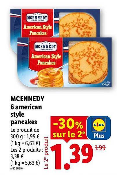 MCENNEDY 6 american style pancakes