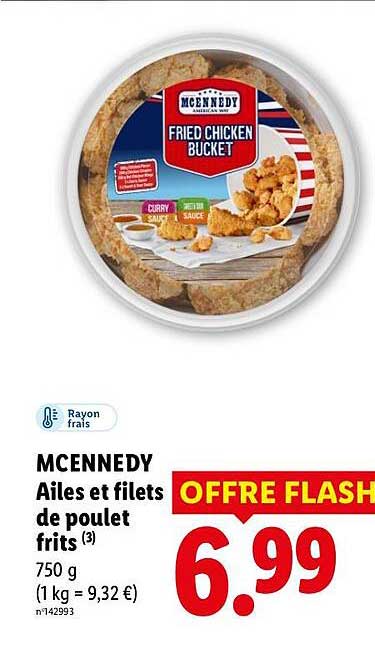 MCENNEDY Ailes et filets de poulet frits