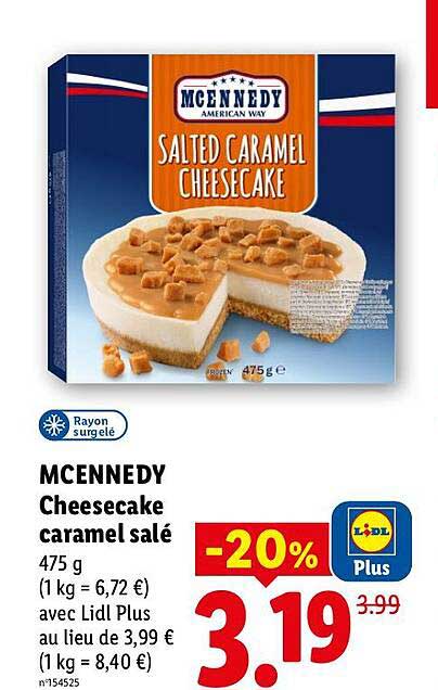 MCENNEDY Cheesecake caramel salé 475 g