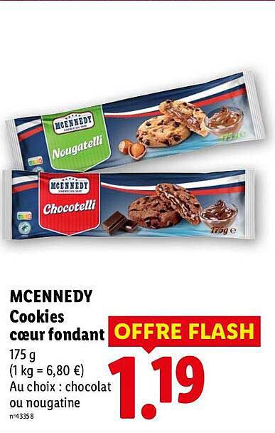 MCENNEDY Cookies coeur fondant