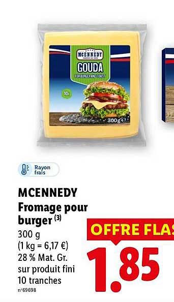 MCENNEDY Fromage pour burger